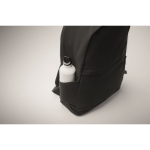 Sac à dos pour ordinateur portable en matériaux recyclés, 15 pouces couleur noir septième vue photographique