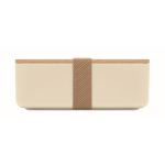 Boîte à déjeuner en maïs avec couvercle en bambou, 1L couleur beige sixième vue