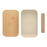 Boîte à déjeuner en maïs avec couvercle en bambou, 1L couleur beige septième vue
