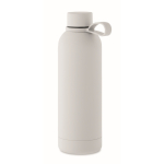 Gourde isotherme en acier inoxydable recyclé et caoutchouc, 500ml couleur blanc