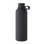 Gourde isotherme en acier inoxydable recyclé et caoutchouc, 500ml couleur bleu marine