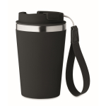 Gobelet isotherme en acier inoxydable avec sangle de transport, 350ml couleur noir