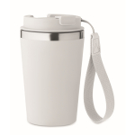 Gobelet isotherme en acier inoxydable avec sangle de transport, 350ml couleur blanc