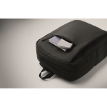 Sac à dos en RPET, pour ordinateur portable et tablette 10” et 15”” couleur noir sixième vue photographique