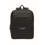 Sac à dos en RPET, pour ordinateur portable et tablette 10” et 15”” couleur noir vue principale