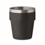 Gobelet empilable en acier inoxydable recyclé, 250ml couleur noir