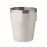 Gobelet empilable en acier inoxydable recyclé, 250ml couleur blanc