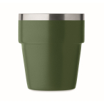 Gobelet empilable en acier inoxydable recyclé, 250ml couleur vert foncé deuxième vue