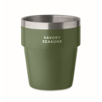 Gobelet empilable en acier inoxydable recyclé, 250ml couleur vert foncé vue principale