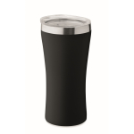 Gobelet isotherme en acier inoxydable recyclé avec couvercle, 160ml couleur noir