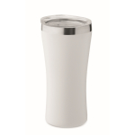 Gobelet isotherme en acier inoxydable recyclé avec couvercle, 160ml couleur blanc