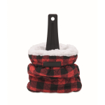 Grattoir à glace avec revêtement en gant doublé de sherpa couleur rouge cinquième vue