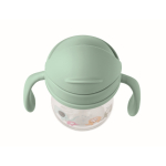 Gobelet pour bébé en tritan avec paille et double poignée, 250ml couleur vert menthe septième vue