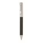 Stylo à bille avec mécanisme rotatif, détail en RPET, encre bleue couleur noir deuxième vue
