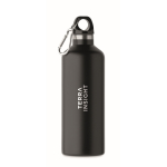 Bouteille étanche en acier inoxydable recyclé avec mousqueton 500ml couleur noir vue principale