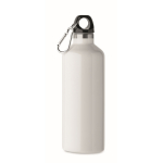 Bouteille étanche en acier inoxydable recyclé avec mousqueton 500ml couleur blanc