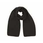 Écharpe extensible en polyester recyclé, couleurs classiques couleur noir