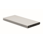 Batterie externe en alu de 8.000 mAh couleur argenté mat deuxième vue