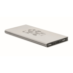 Batterie externe en alu de 8.000 mAh couleur argenté mat vue principale