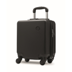 Valise cabine en ABS, 4 roulettes et serrure à combinaison, 14 pouces couleur noir deuxième vue
