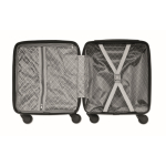 Valise cabine en ABS, 4 roulettes et serrure à combinaison, 14 pouces couleur noir huitième vue
