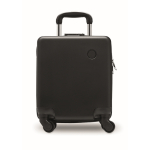 Valise cabine en ABS, 4 roulettes et serrure à combinaison, 14 pouces couleur noir neuvième vue