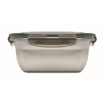 Boîte à déjeuner en acier inoxydable recyclé avec séparateur, 1,5L couleur gris transparent huitième vue