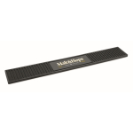 Tapis rectangulaire antidérapant pour bar, en PVC couleur noir vue principale