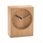 Horloge analogique entièrement en bambou, personnalisable couleur bois