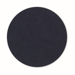 Dessous de verre de forme ronde en feutre recyclé couleur bleu