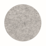 Dessous de verre de forme ronde en feutre recyclé couleur gris deuxième vue