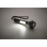 Lampe de poche marteau, coupe-ceinture, lumière COB pour urgences couleur noir sixième vue photographique