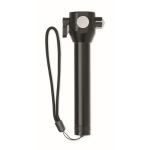 Lampe de poche marteau, coupe-ceinture, lumière COB pour urgences couleur noir septième vue
