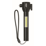 Lampe de poche marteau, coupe-ceinture, lumière COB pour urgences couleur noir vue principale