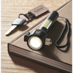 Lampe de poche marteau, coupe-ceinture, lumière COB pour urgences couleur noir vue d'ambiance principale