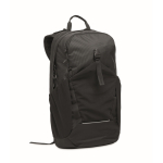 Sac à dos étanche avec bande réfléchissante, 15 pouces couleur noir