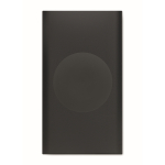 Chargeur sans fil rectangulaire en aluminium recyclé, 5.000 mAh couleur noir troisième vue
