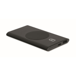 Chargeur sans fil rectangulaire en aluminium recyclé, 5.000 mAh couleur noir vue principale