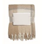 Plaid en polyester recyclé couleur beige troisième vue