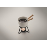Petit appareil à fondue chocolat pour 2 personnes, 240ml couleur blanc quatrième vue photographique