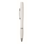 Stylo à bille bleu avec kit de nettoyage pour écouteurs inclus couleur blanc sixième vue