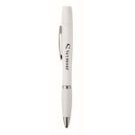 Stylo à bille bleu avec kit de nettoyage pour écouteurs inclus couleur blanc vue principale