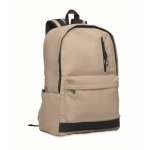 Sac à dos pour ordinateur portable 15 pouces en coton recyclé couleur sable