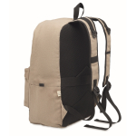 Sac à dos pour ordinateur portable 15 pouces en coton recyclé couleur sable deuxième vue