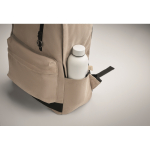 Sac à dos pour ordinateur portable 15 pouces en coton recyclé couleur sable septième vue photographique