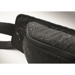 Sac banane en nylon imperméable avec dos aéré couleur noir deuxième vue photographique