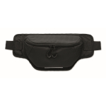 Sac banane en nylon imperméable avec dos aéré couleur noir neuvième vue
