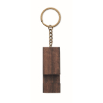Porte-clés en bois de noyer, fonction support pour téléphone portable couleur bois quatrième vue