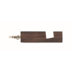 Porte-clés en bois de noyer, fonction support pour téléphone portable couleur bois sixième vue