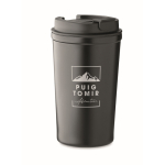Gobelet isotherme en acier inoxydable 450ml, double paroi et étanche couleur noir vue principale